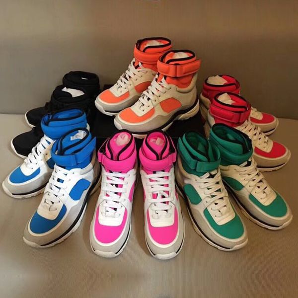 

autumn and winter sports Leather men's women's shoes brand thick bottom laced short boots Frenulum Fashion boots for men women Large size