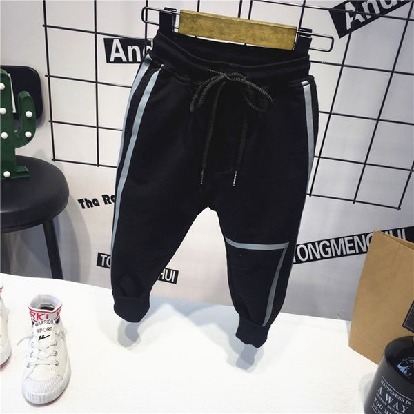 

boy's spring autumn fall pants 2018 fashion kids boys trousers kids children black red letter patchwork pant new arrival b88001a, Blue