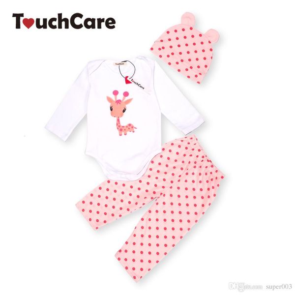 

Комбинезон + шляпа + брюки детские мальчики девочки комплект одежды милый мультфи