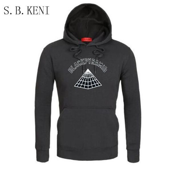 

2018 black pyramid printed long hoodie dress men and women long sleeve hooded sweatshirts autumn winter warm hoody pullovers