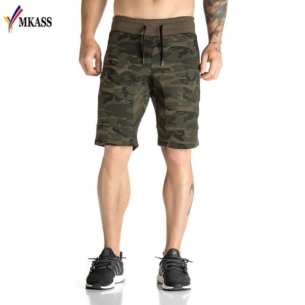 

2018 mkass new sale men sporting beaching shorts trousers cotton bodybuilding sweatpants fitness short jogger casual men shorts, White;black