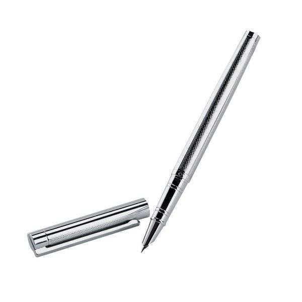 

jinhao fountain pen 126 executive complete silver fine hooded nib(silver