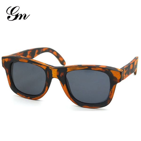 

g m 2018 new fashion doodle fashion bamboo polarizing sunglasses, retro sunglasses, White;black