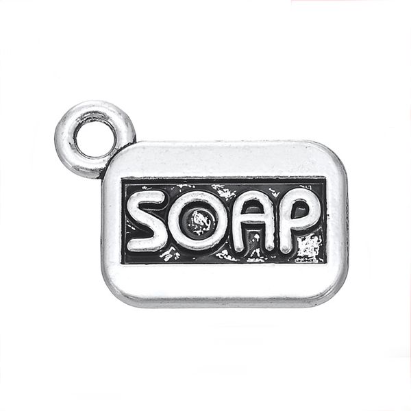 

wholesale vintage soap alloy jewelry finding message charms aac555, Bronze;silver