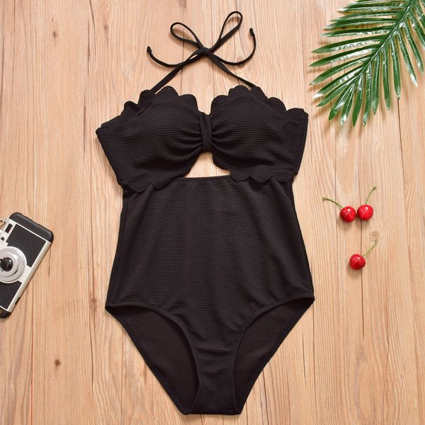 

кружевной стальной пояс с высокой талией женский купальник, White;black