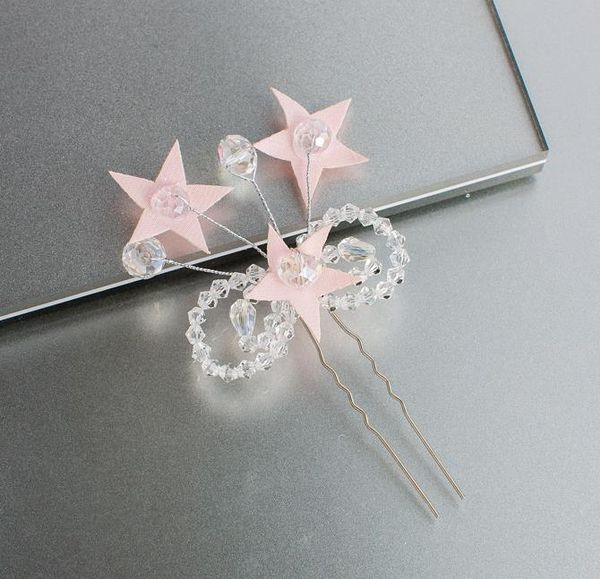 

bride's new head hairpin, handmade crystal beads, hairpin, wedding decorations, wedding dress accessories, Silver