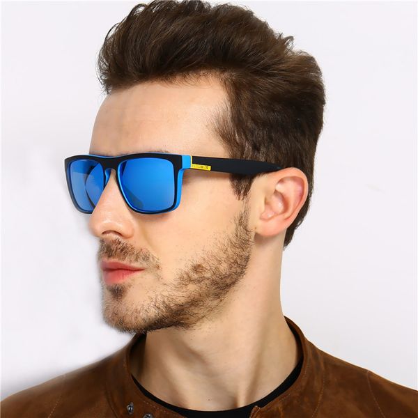 

shybird fashion guy's sun glasses polarized sunglasses men classic design all-fit mirror uv400 square sunglasses with brand box, White;black