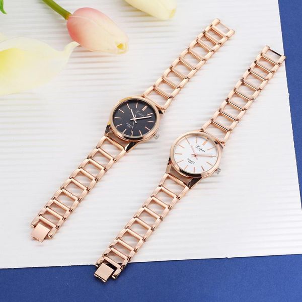 

lvpai women alloy strap rhinestones dial plated analog quartz bracelet watch wristwatch, Slivery;brown
