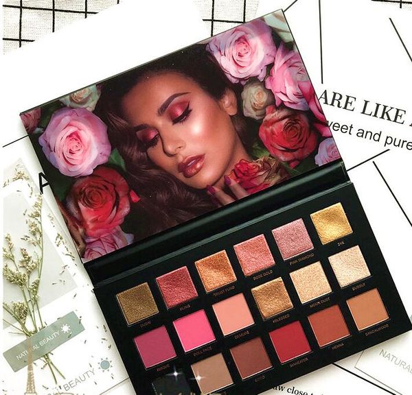 

2018 makeup palette ro e glod rema tered eye hadow palette 18 color palette eye hadow matte himmer pallet