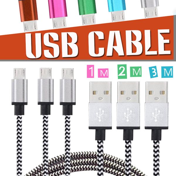 

Плетеный кабель Micro USB типа C Высокоскоростное быстрое зарядное устройство V8 Data 1M /