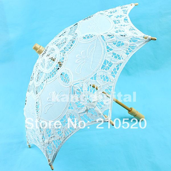 

new arrive diameter 48 cm white lace parasol umbrella for wedding decoration diameter 48 cm