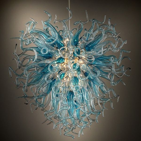 

Дешевые Стиль Glass Art Подвесной Светильник Гостиная Отель Романтическое Украшение