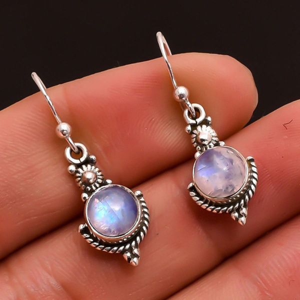 

ethnic bohemia dangle drop moonstone earrings for women tibetan silver earring vintage earings fashion jewelry party gifts e442