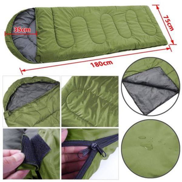

3 season sleeping bag camping summer with uk post 1.8m long