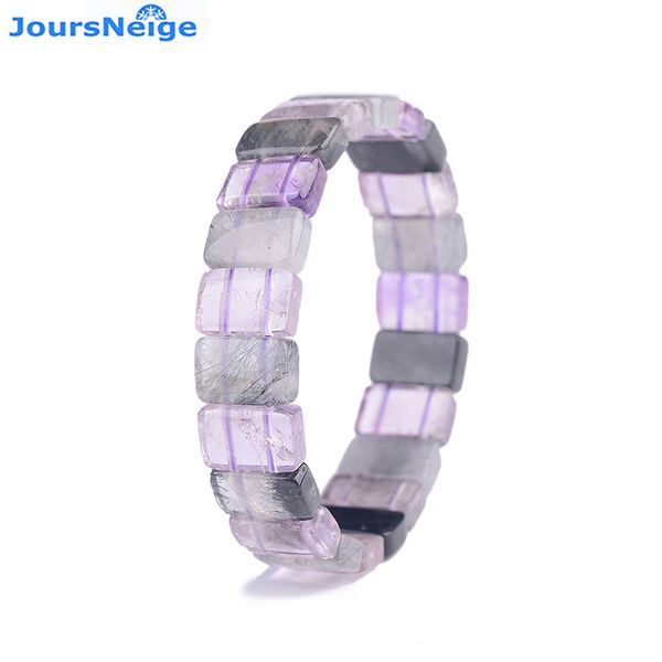 2019 Wholesale Green Hair Purple Natural Crystal Hand Row Stone Bracelets Energy For Women Men Gift Present Simple Crystal Jewelry From Tiebanshao