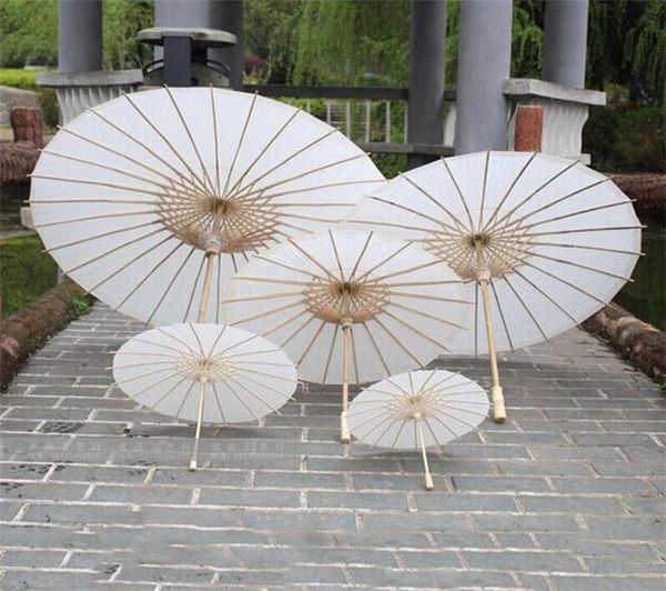 2019 New Bridal Wedding Parasols White Paper Umbrellas Chinese