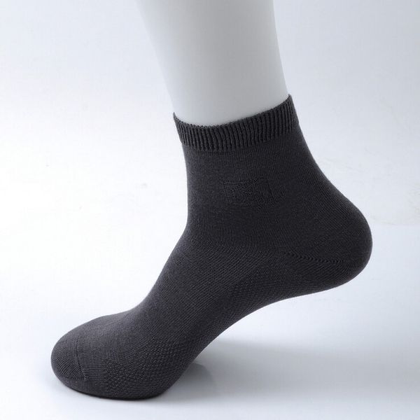 

bamboo fiber brand business men socks spring summer male breathable mesh casual short socks 5pairs /lot drop shipping, Black