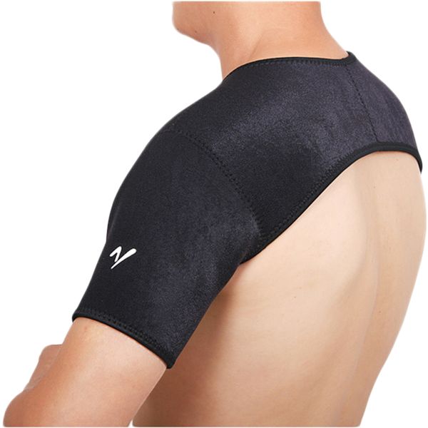 

elastic adjustable double shoulders support elastic bandage kinesiology breathable sports back shoulder protector pad protection, Black;blue