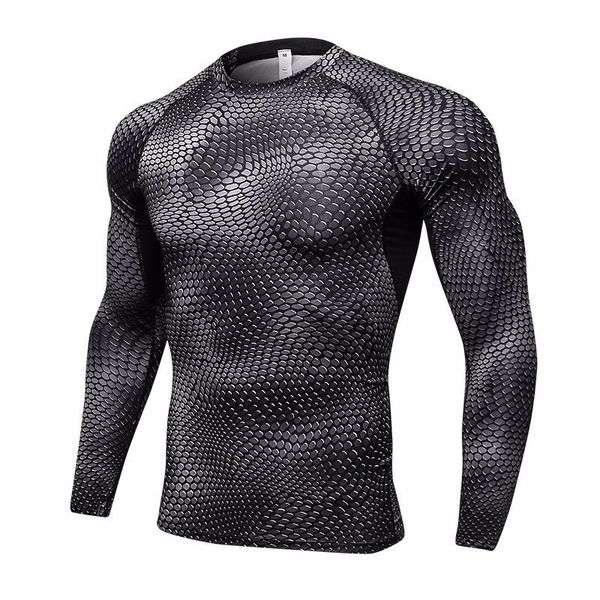 

compression t-shirt man tight jersey fitness sport suit gym blouse running shirt demix black bodybuilding sportswear, White;black