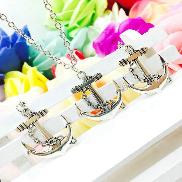 

new hot sale популярного alloy antique silver anchor шарм ожерелье серьга комплект ювелирных креативные женщины ювелирные изделия аксессуары