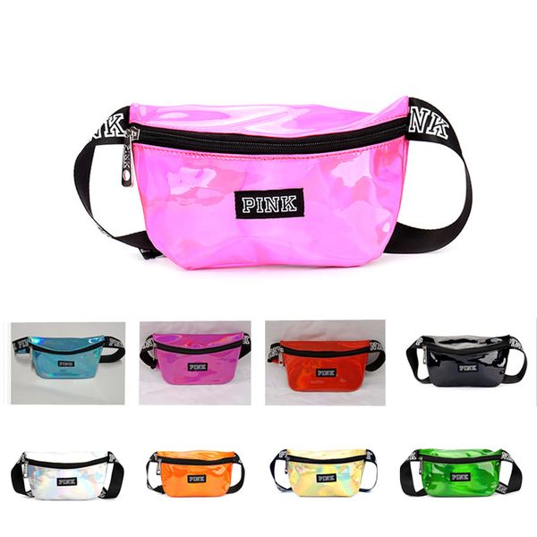 

Tran parent waterproof la er v love girl heupta wai t bag victoria mini women holographic pink fanny pack ecret beach pocket pouch belt