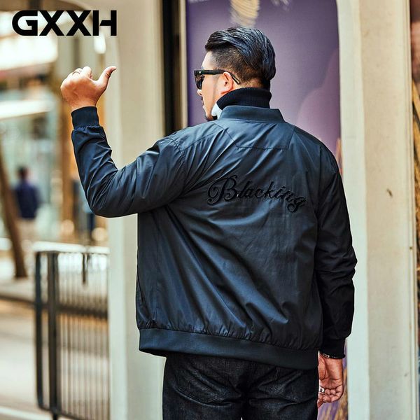 

gxxh brand jacket 2018 new autumn tide brand fat big size men's coat leisure loose man's plus size xxl-7xl winter jacket clothes, Black;brown