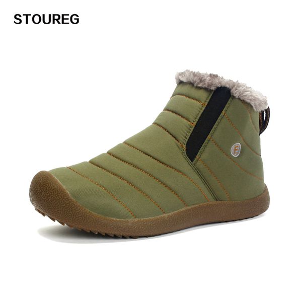 

winter slip-on men snow shoes ankle boots waterproof cotton shoes keep warm male boots high-hiking 39-46