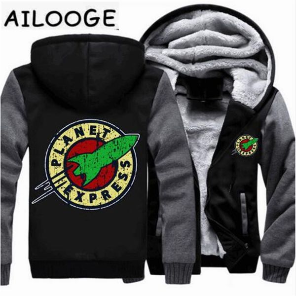 

drop shipping usa size men women thicken hoodie zipper coat winter fleece warm hooded jackets ing, Black
