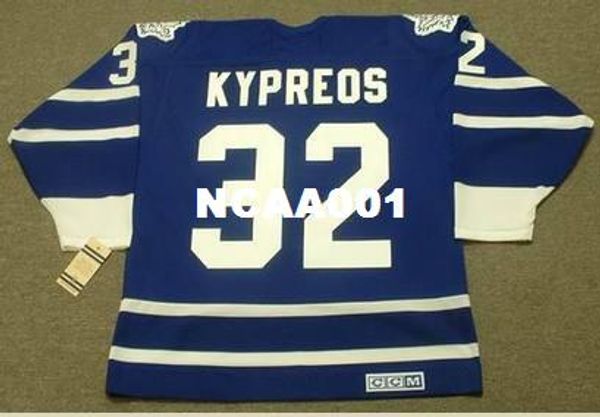 

мужские #32 ник kypreos toronto maple leafs 1996 ccm старинные ретро хоккей джерси или пользовательские любое имя или номер ретро джерси, Black;red