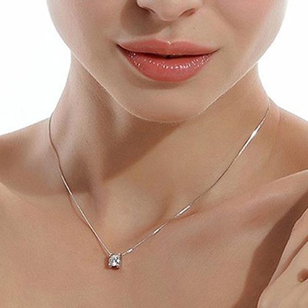 

women cubic zirconia pendant silver plated drop for necklace chain jewelry gift collar jewelry christmas gift bijoux femme, Golden;silver