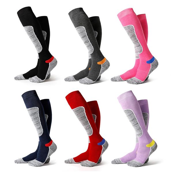 

2018 new autumn and winter warm skiing socks thick cotton sports snowboard skiing&hiking socks thermosocks m&l, Black
