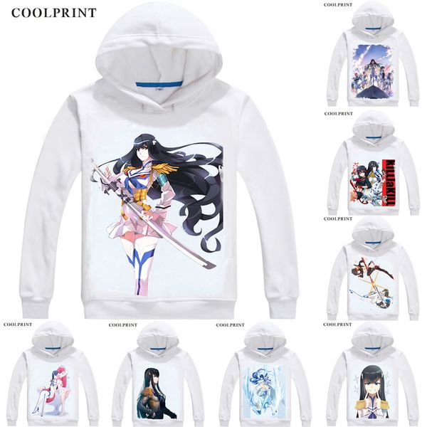 

kill la kill hoodies hooded anime hoodie anime manga kiru ra kiru tshirts satsuki kiryuin bakuzan junketsu purity cosplay sweatshirts, Black