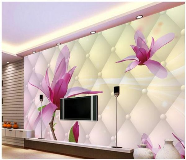 

изготовленное на заказ фото любые обои настенных росписей стены 3d стены цветка 3d лилии размера видео