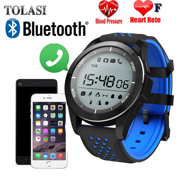 

2018 smart watch f3 ip68 waterproof pedometer altimeter barometer fitness tracker wristwatch smartwatch luminous display, Slivery;brown