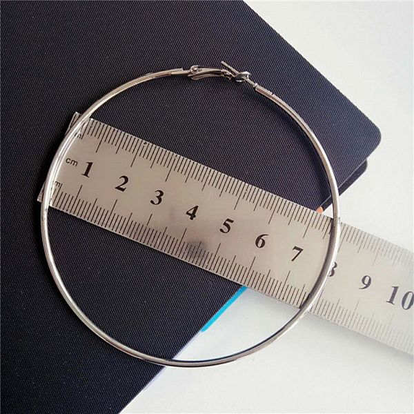

fashion gold silver metal smooth circle large earrings women exaggerated big circle earrings bijoux femme nice gift, Golden;silver