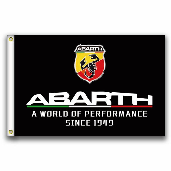 

good flag]abarth flags 3x5ft 150x90cm 100% polyester,canvas head with metal grommet,used indoors or outdoors