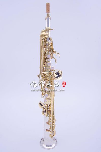 

High Quality Brass Musical Instruments Copy Japan YANAGISAWA S9930 B(B) Soprano Saxophone Silver Plated Sax With Case, Mouthpiece