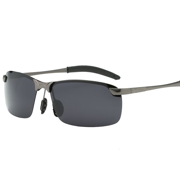 

selling fashion rectangle polarized sports sunglasses for men trends retro uv400 lens unisexwith cases and box, White;black