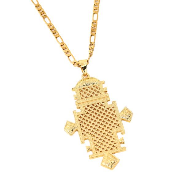 

ethiopian cross pendant necklace gold color africa big cross jewelry eritrea religion, Silver