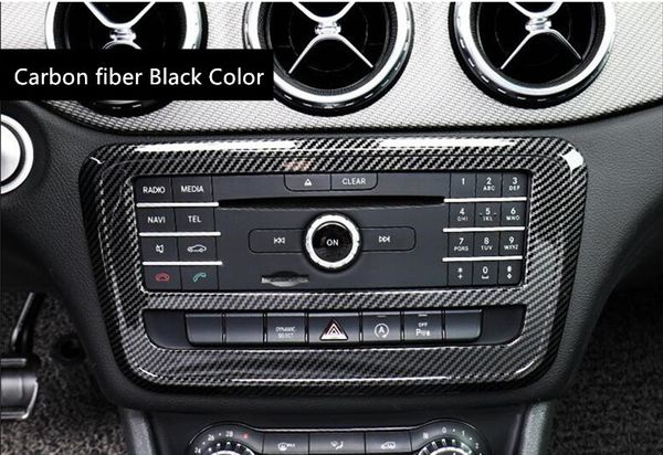 

ABS из углеродного волокна стиль центральной консоли CD рамка отделка для Mercedes Benz A W