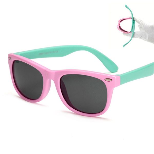 

tr90 flexible polarized kids sunglasses for children child baby safety coating sun glasses uv400 eyewear shades infant oculos de sol, White;black