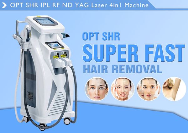 

multifunction powerful 4 in 1 opt + rf + laser + ipl shr skin rejuvenation tattoo hair removal machine