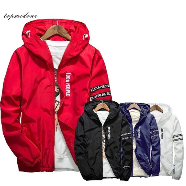 

Young men Hooded Thin Jacket plus size Quick Dry Windbreaker tops long sleeve Waterproof casual jackets rashguard coat