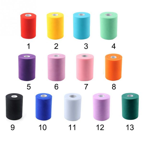 

6inch x 100yards tulle spool mesh organza roll ribbon diy tutu wedding favours party gift bow cratf decoration 15cm x 92m