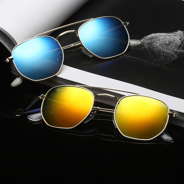 

2020 new fashion designer ladies vintage square sunglasses women men gradient mirror sun glasses for female, White;black