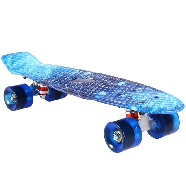 

wholesale-22inch starry sky skateboard 100kg load retro skate board mini board outdoor sport street skateboarding for child gift