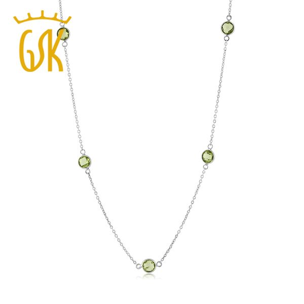 

gemstoneking 110.00 ct solid 925 sterling silver jewelry green peridot necklace for women 36 inch
