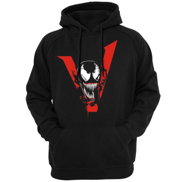 

venom 2018 movie men spring autumn season casual hoodies sweatshirts hoody outerwear we are venom tom hardy eddie brock 533, Black