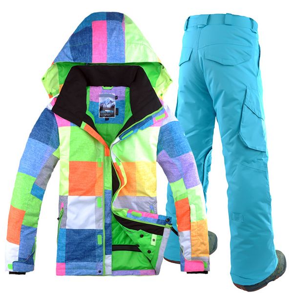 

gsou snow brand men ski suit snowboard jacket pant windproof waterproof breathable thermal outdoor sport wear skiing clothing