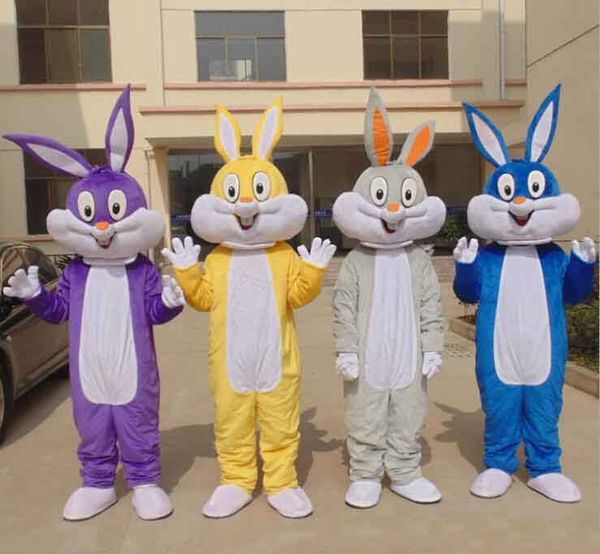 

2018 an easter day bunny rabbit mascot costume suit for to wear, Red;yellow